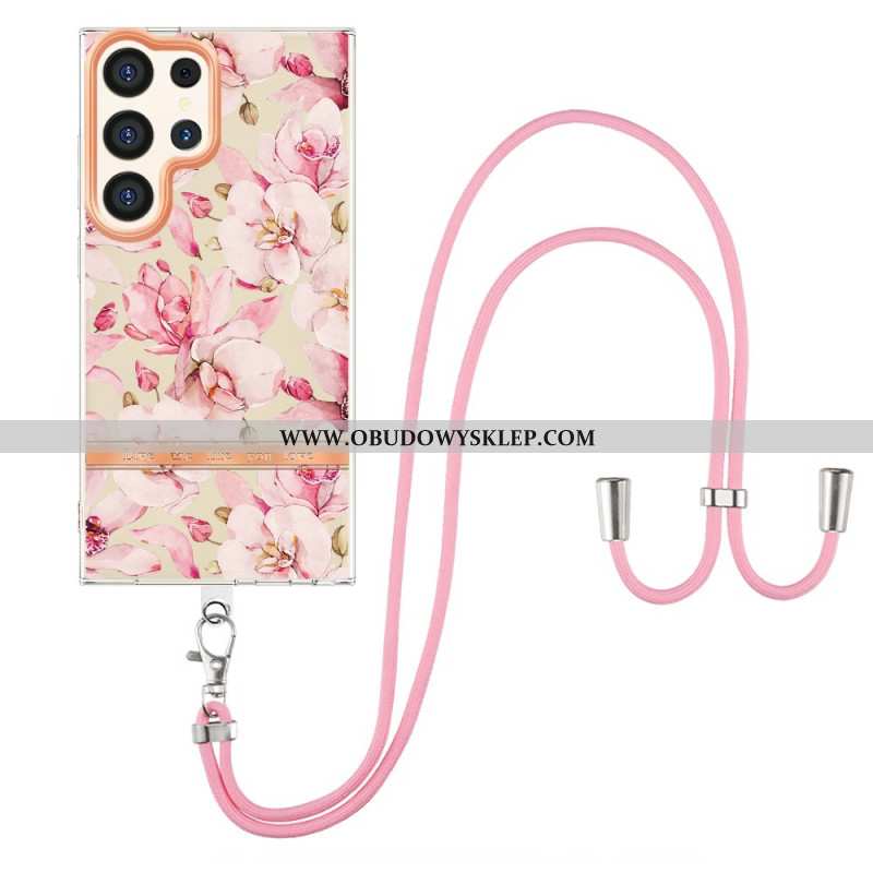 Etui Samsung Galaxy S24 Ultra 5g W Cordon Florale Etui Ochronne