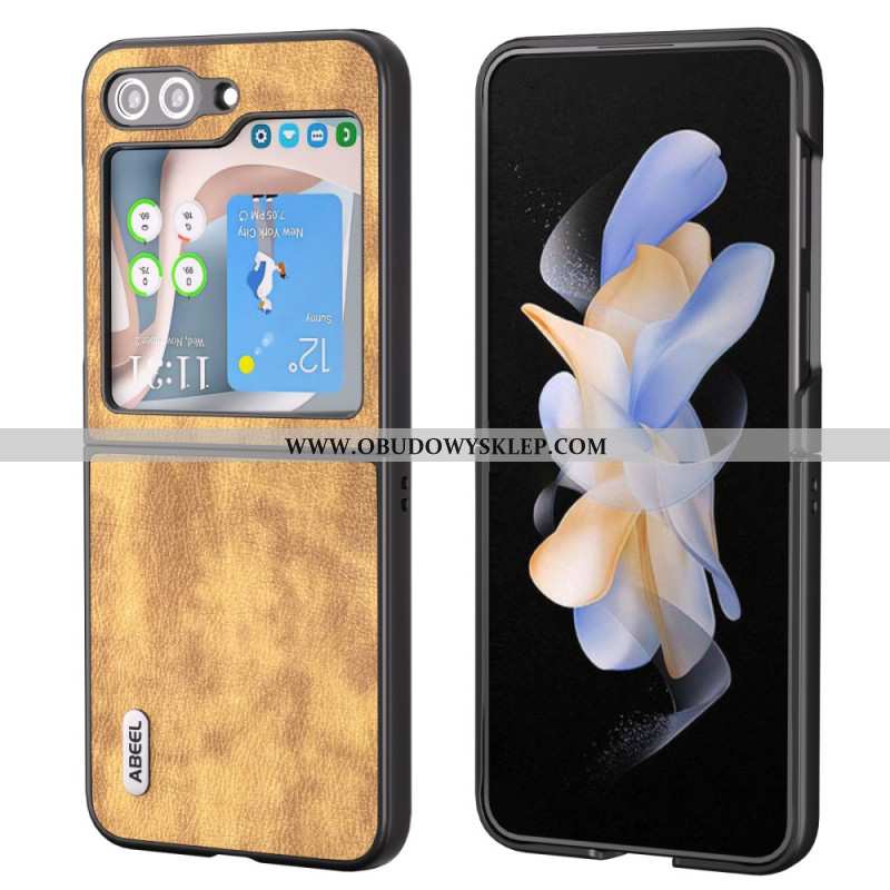 Etui Samsung Galaxy Z Flip 5 Efekt Skóry W Stylu Vintage Abeel Etui Ochronne