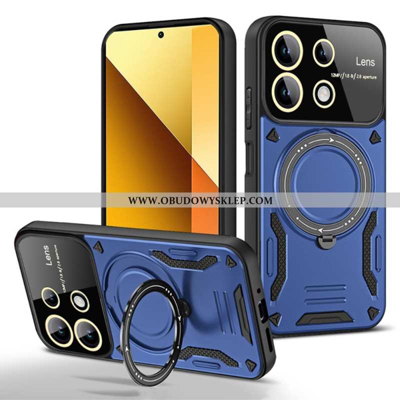 Etui Xiaomi Redmi Note 13 4g Magnetyczny Z Metalowym Wspornikiem Etui Ochronne