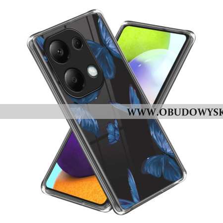 Etui Xiaomi Redmi Note 13 Pro 4g Niebieskie Motyle Etui Ochronne